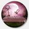 Designart - Fantasy Garden with a Flamingo' Landscape Metal Circle Wall Art